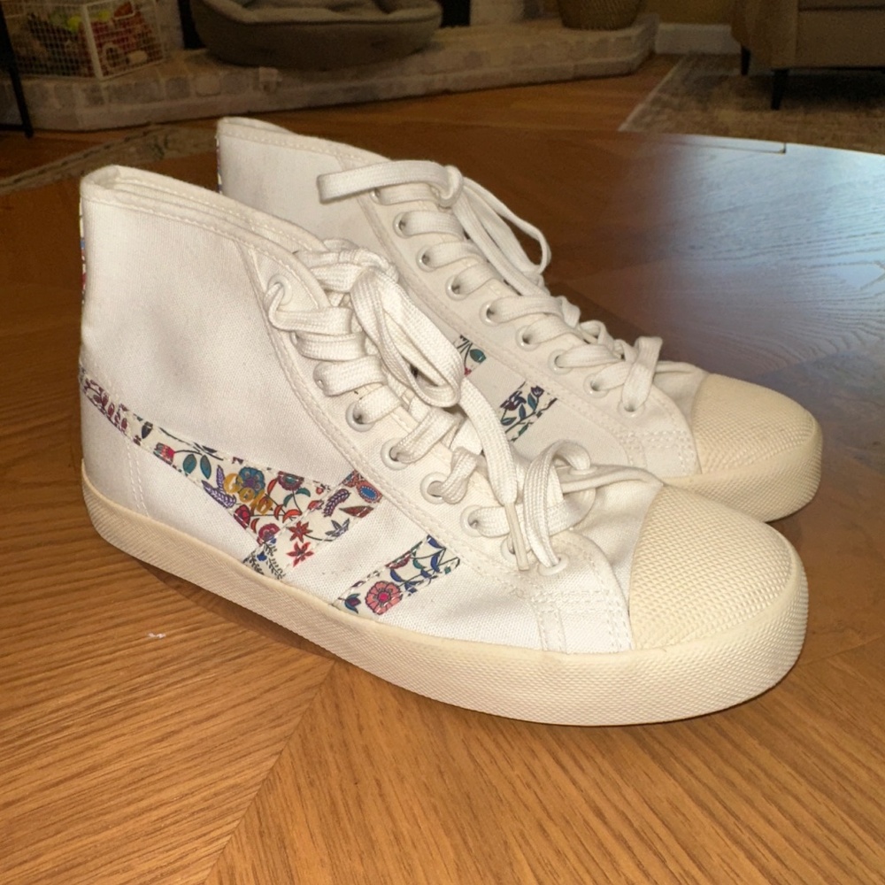 NWOT J. Crew x Gola for J. Crew Coaster High Top Sneakers Liberty floral - Picture 2 of 10